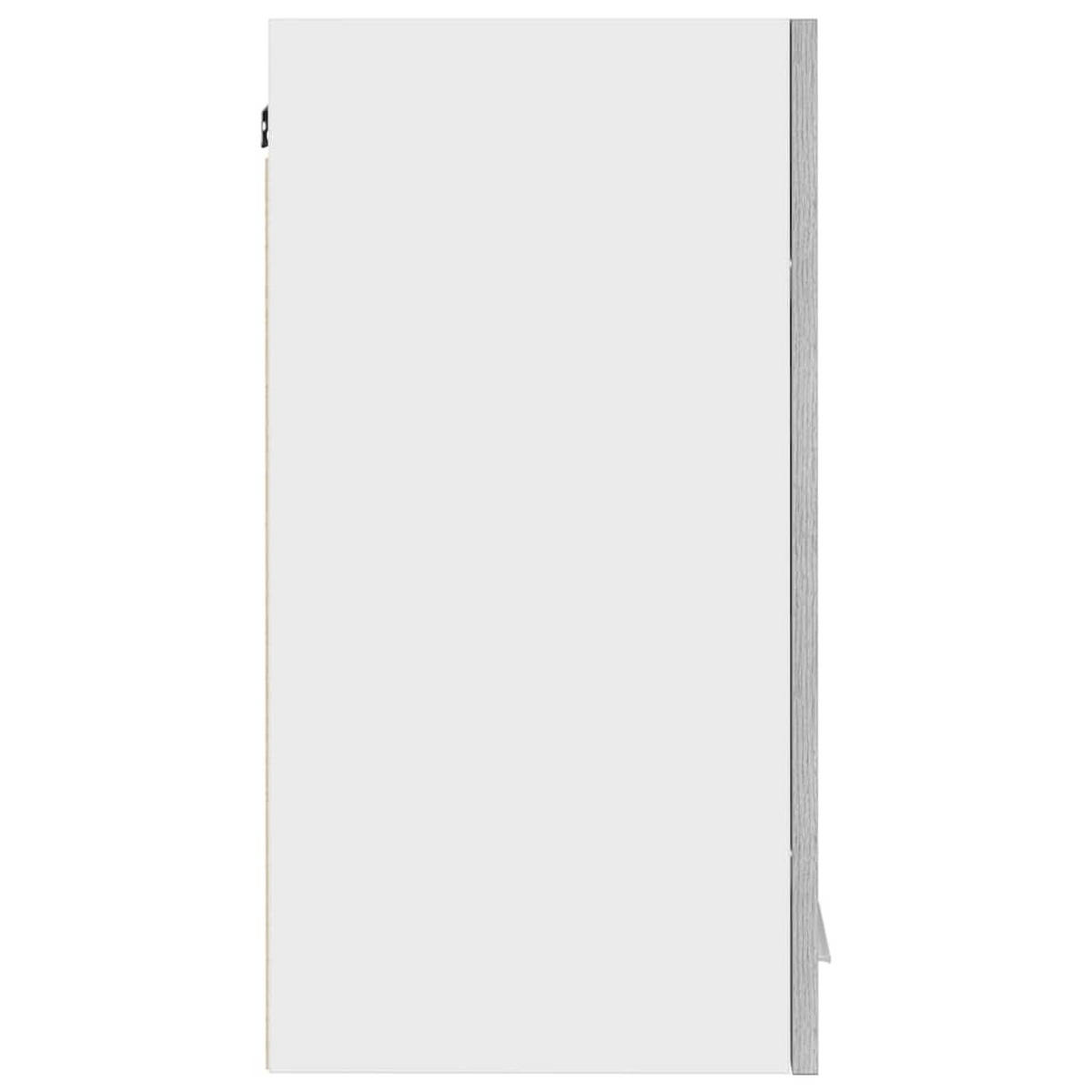 KÜCHENOBERSCHRANK Lyon mit 2 Türen 60/31/60 cm aus Holzwerkstoff Grau Sonoma Dekor - Silbereichenfarben, Holz (60/60/31cm) - vidaXL