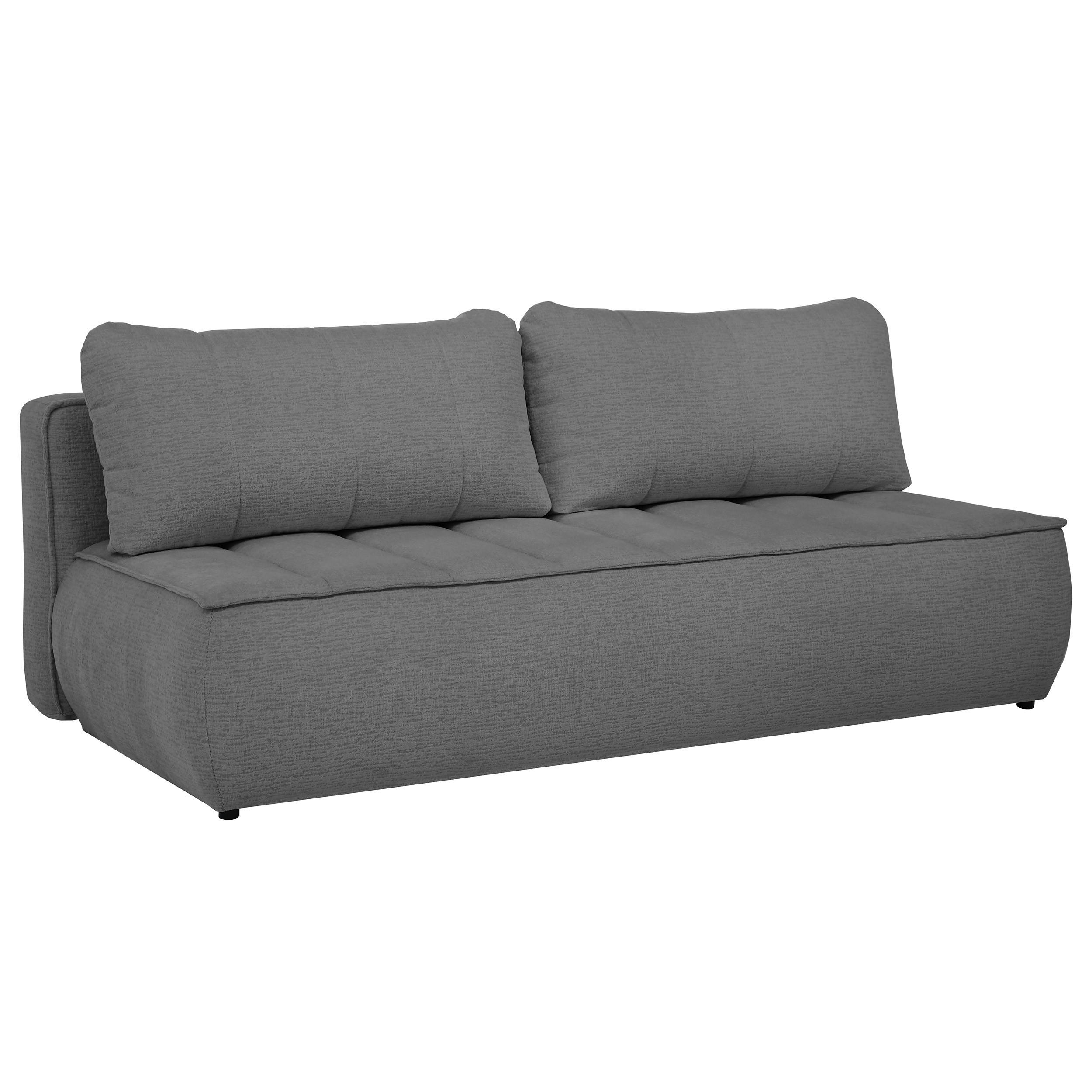SCHLAFOSOFA Doris mit Schlaffunktion und Bettkasten, DL-System, Dunkelgrau - Dunkelgrau, Textil (210/88/100cm) - Beautysofa