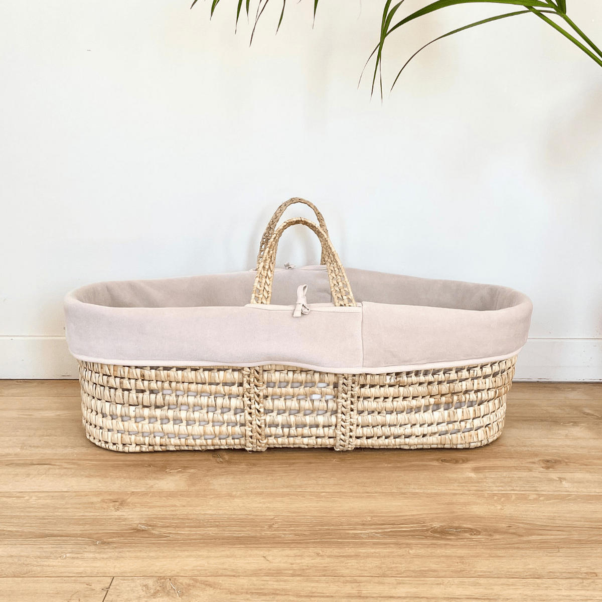 BABYTRAGEKORB Bio-Baumwolle braun - Haselnussfarben, Naturmaterialien (29/78cm) - Premiers Moments