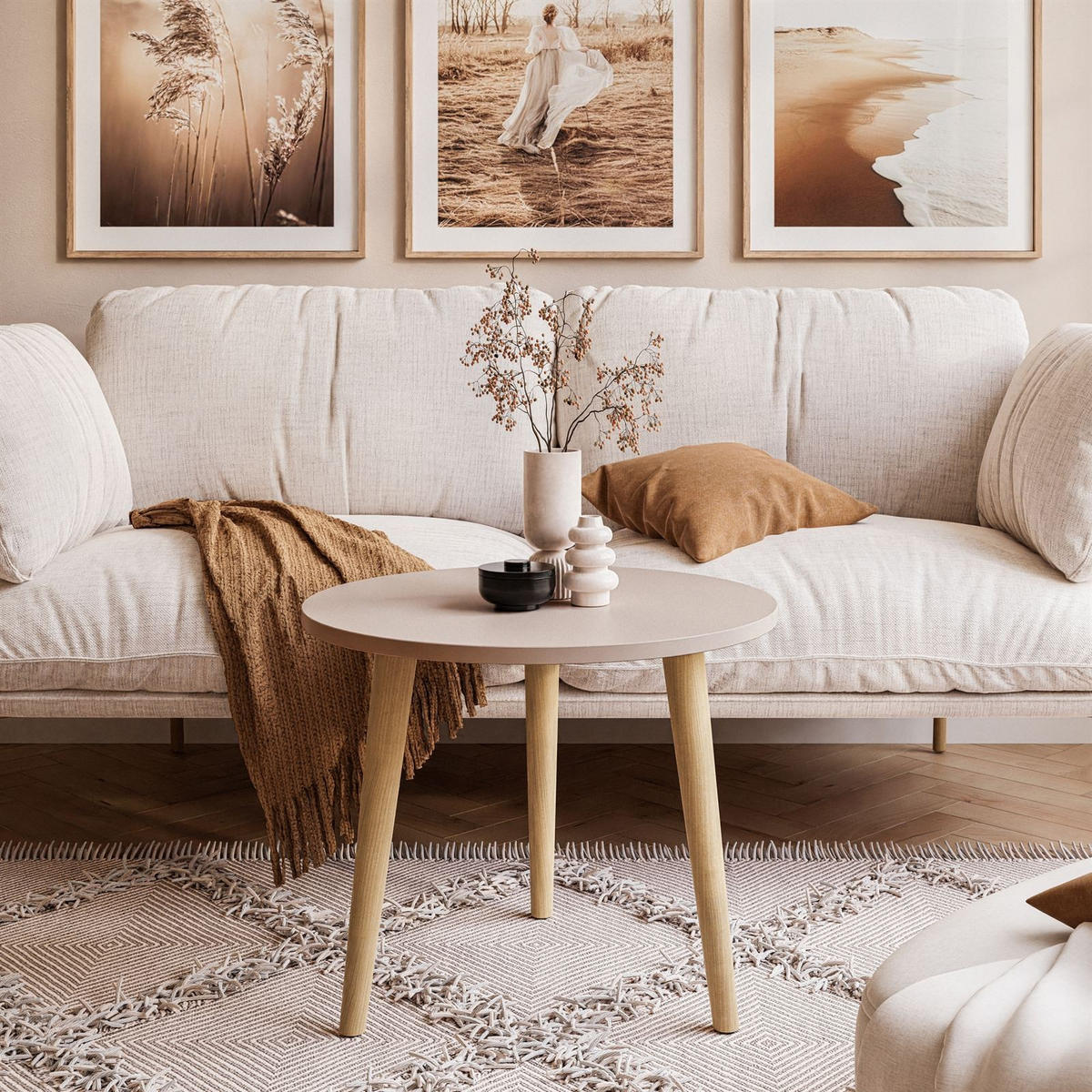 COUCHTISCH HARMONY Macchiato - Cappuccino, Holzwerkstoff (67/67/49cm) - Lookway