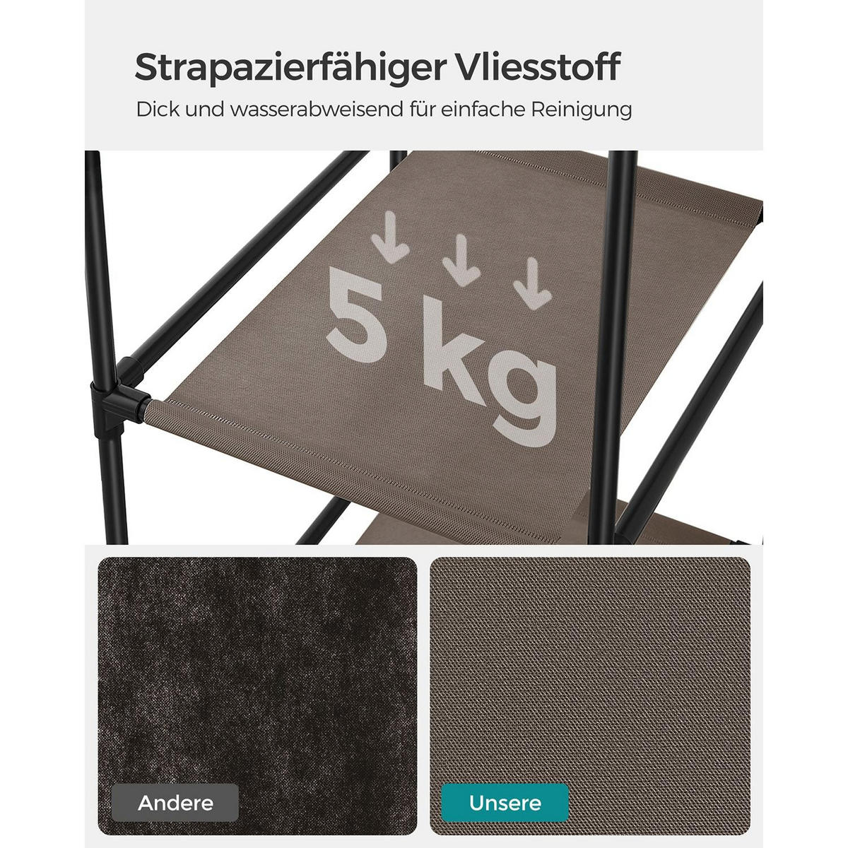 KLEIDERSCHRANK MALABO - Taupe, Kunststoff (45cm) - Hansiro
