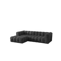 ECKSOFA L-form BALOO L, Chenille-Stoff Arena, Graphit, Links - Graphitfarben, Holz (280/193cm) - Kaiser Möbel