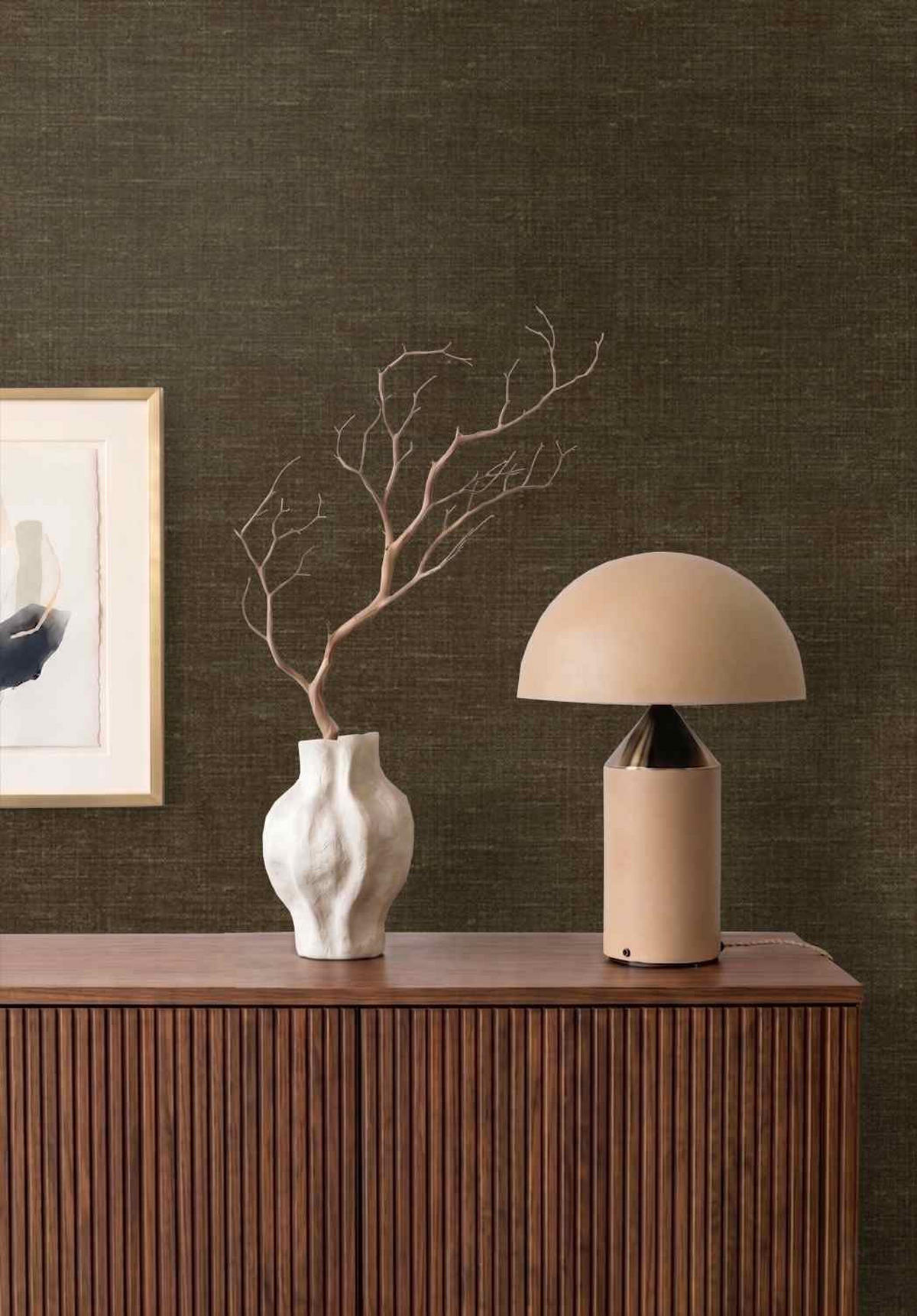 TAPETE Leinen-Optik 53 cm x 10.05 m - Braun, Papier (53/1000cm) - Origin Wallcoverings
