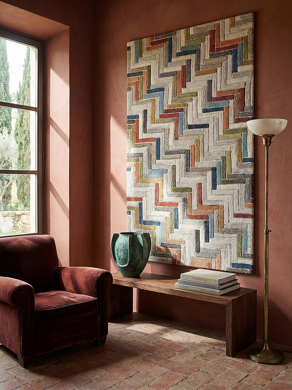 WOLLTEPPICH ESK, geometrisch, Florhöhe 10 mm, Bunt, 60 x 230 cm - Multicolor, Textil (60/230cm) - KADIMA DESIGN
