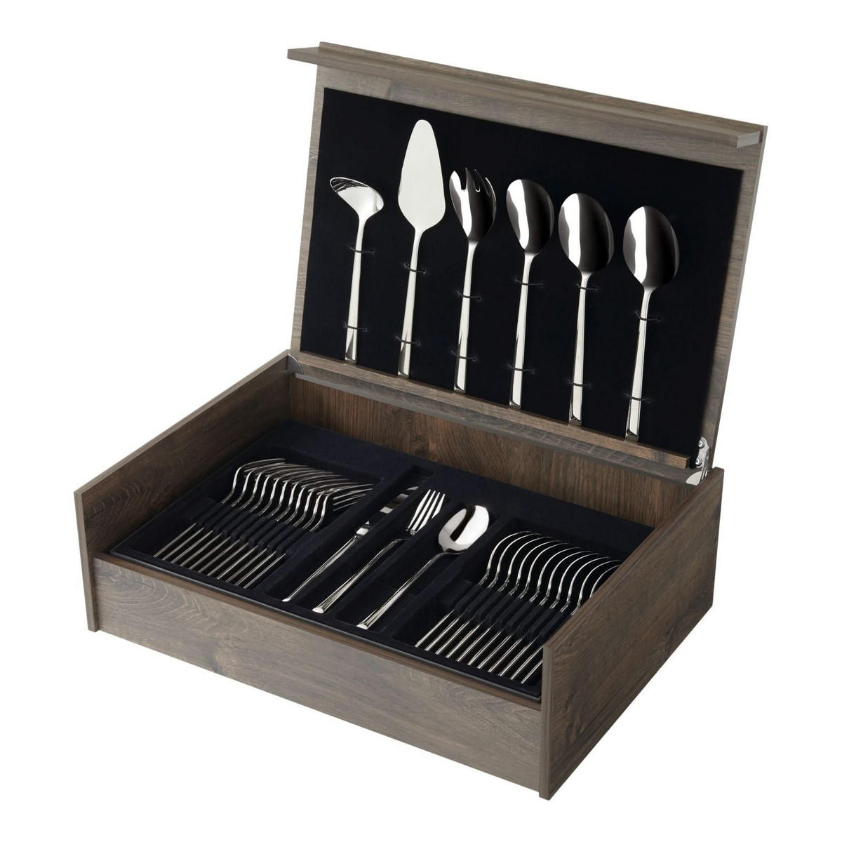 BESTECKSET Metropole 78-teilig - Silberfarben, Metall
