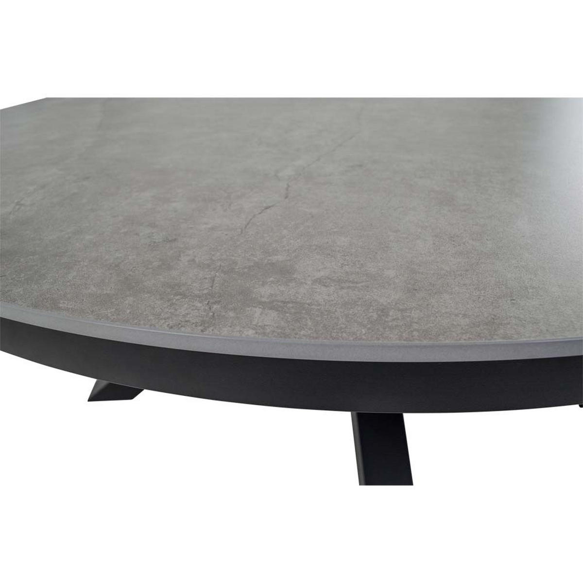 GARTENTISCH Davos - Grau - 158/158/74 cm - Grau, Metall (158/158/74cm) - Lesli Living