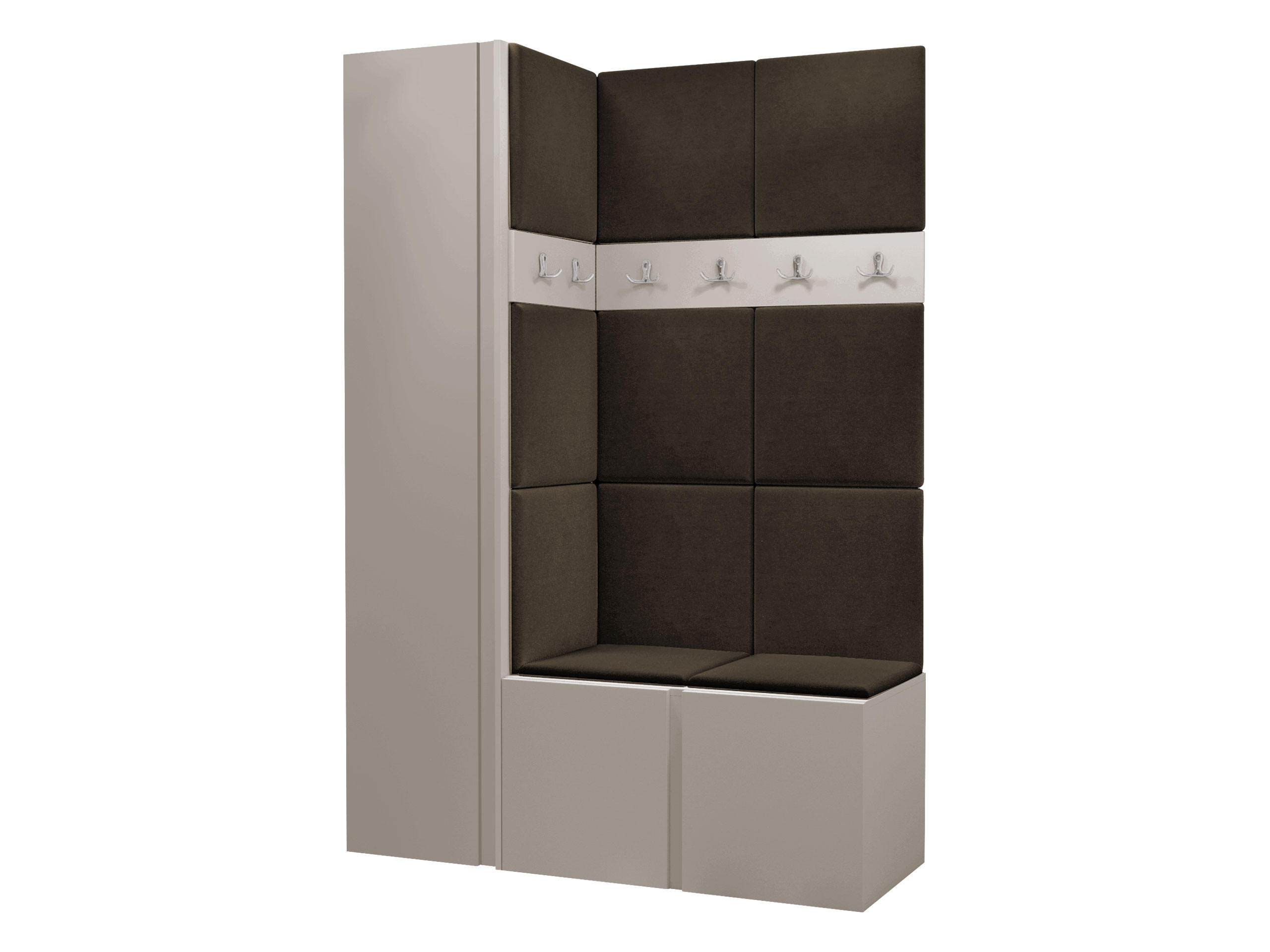 MOBILIER PENTRU HOL Orion IX - maro/cașmir, material plastic/compozit lemnos (124/186/46cm) - MIRJAN24