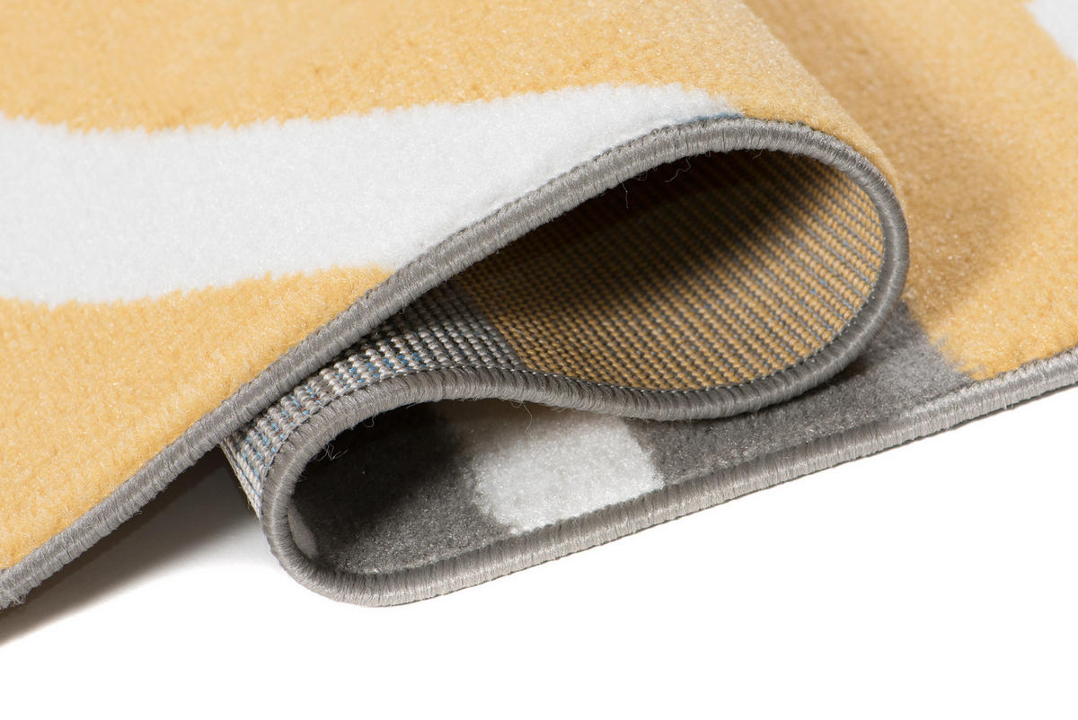 TEPPICH MAYA Gelb Geometrisch Kreise Vierecke 200/300 cm - Gelb, Textil (200/300cm) - Tapiso