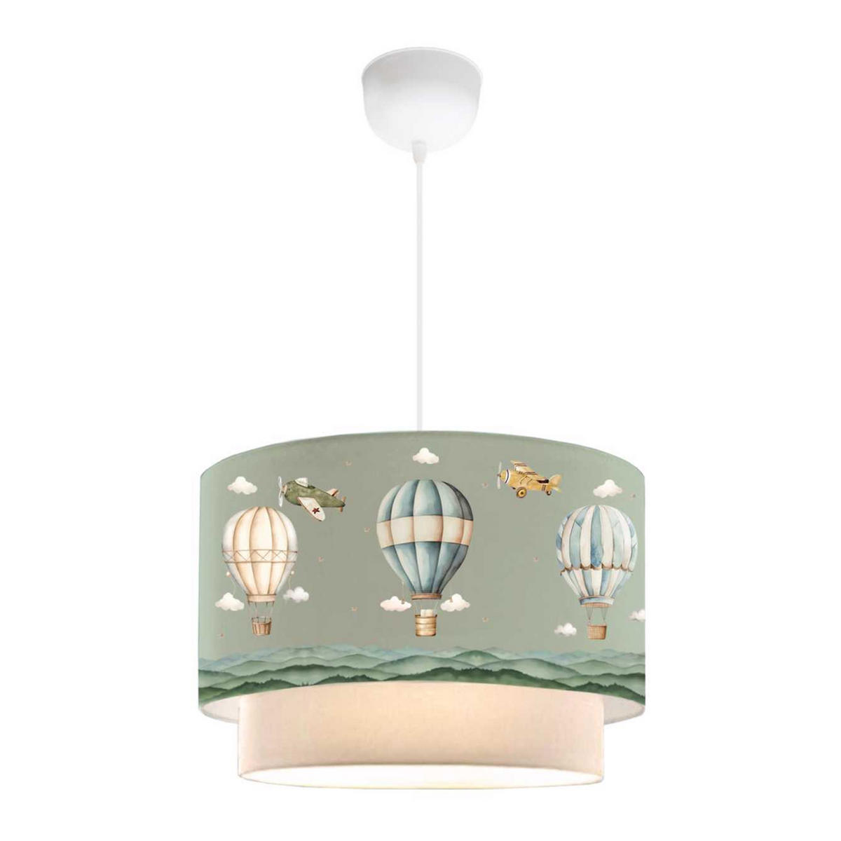 HÄNGELEUCHTE Lurgan - Grün, Textil (30/30/70cm) - lux.pro