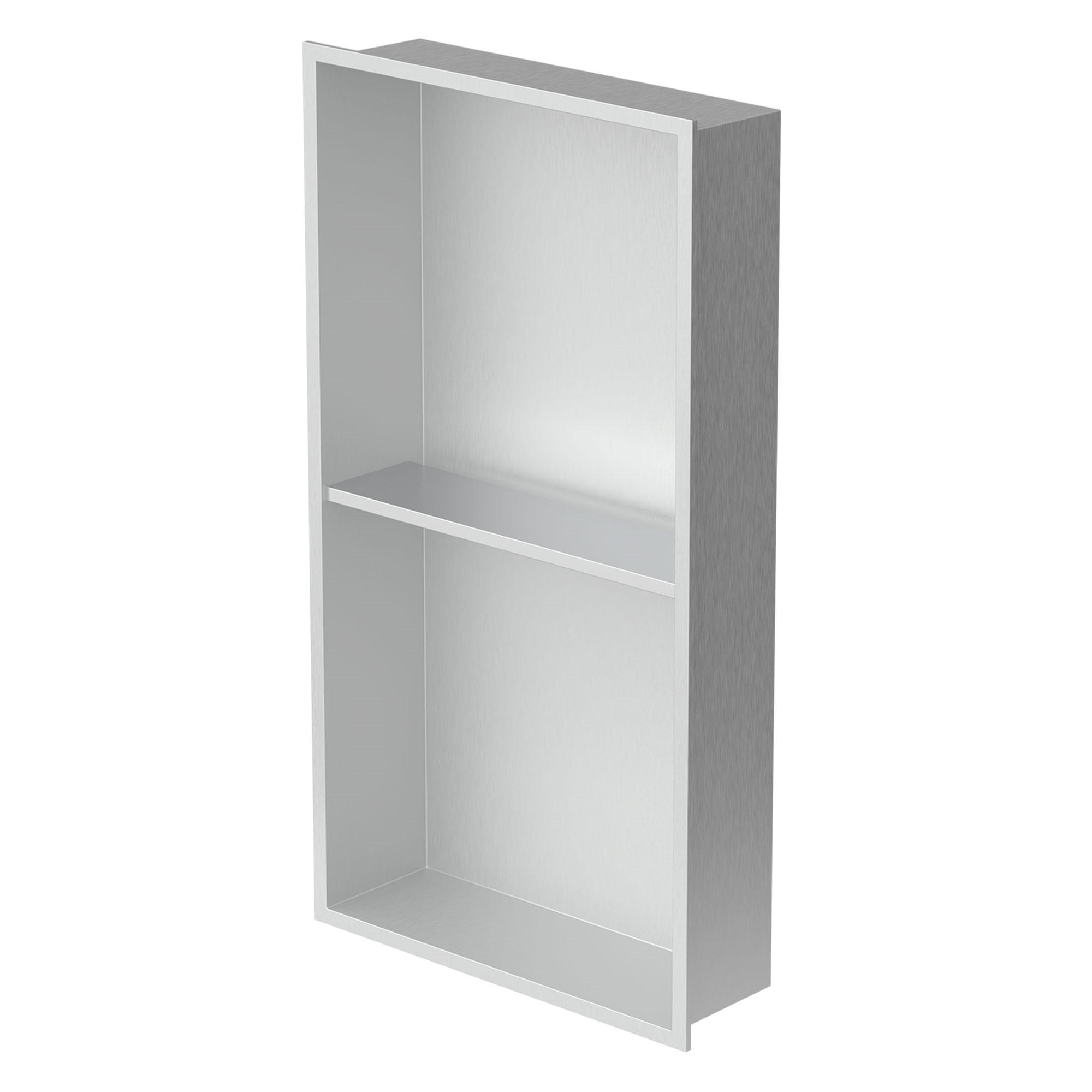 DUSCHNISCHE Silber 30/60 cm - Silberfarben, Metall (62/10/63cm) - LuxeBath