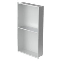 DUSCHNISCHE Silber 30/60 cm - Silberfarben, Metall (62/10/63cm) - LuxeBath