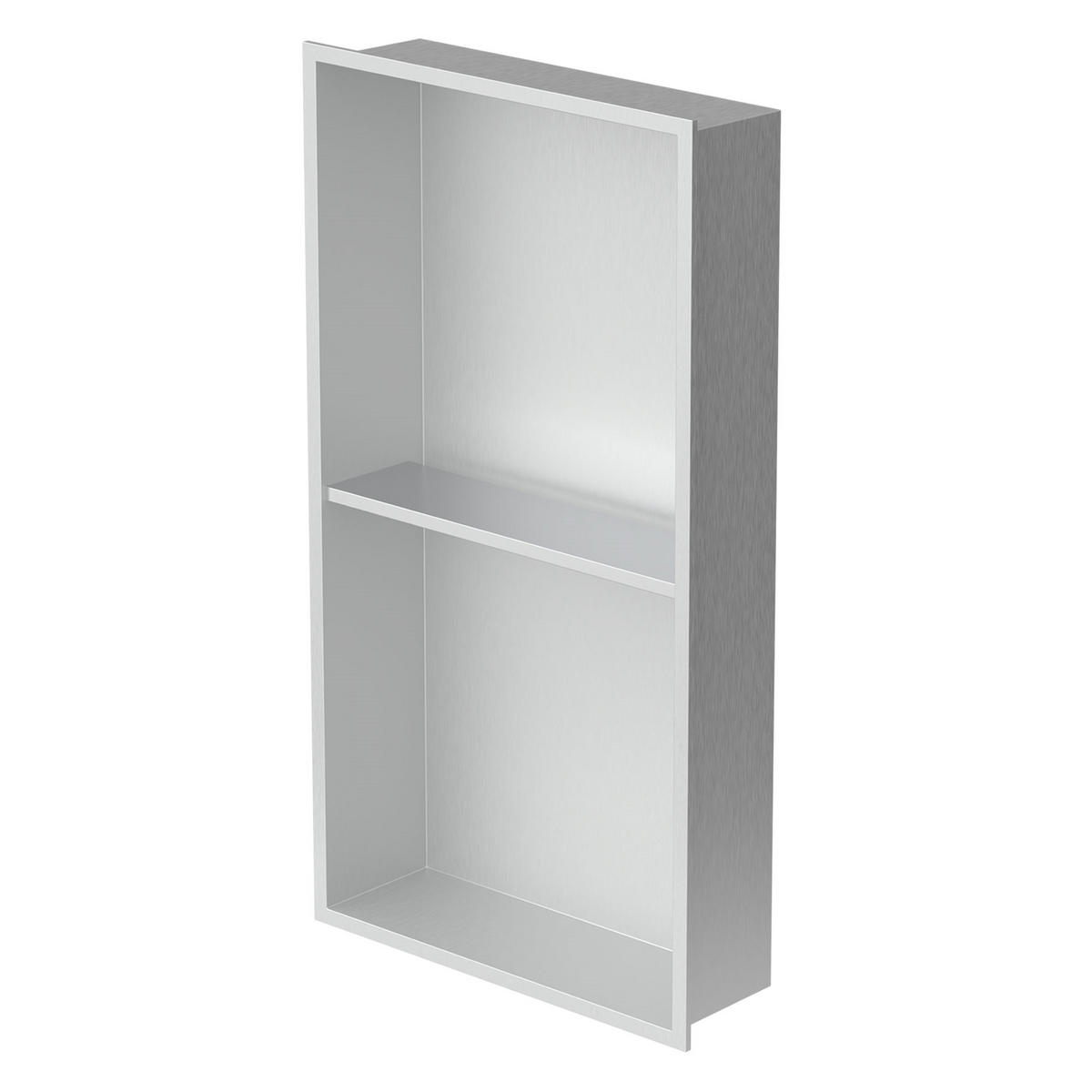 DUSCHNISCHE Silber 30/60 cm - Silberfarben, Metall (62/10/63cm) - LuxeBath