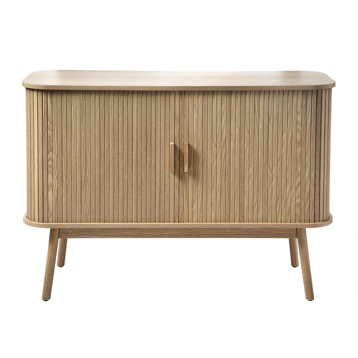 VINTAGE Sideboard Holzdekor 2 Schiebetüren - L110cm - Eichefarben, Holzwerkstoff (39/75/110cm) - Calicosy