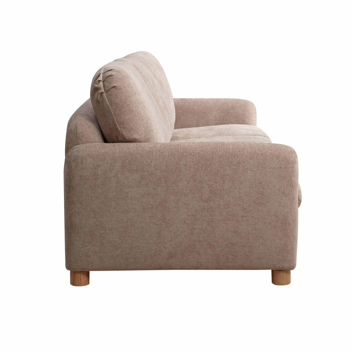 SOFA 3-Sitzer, Beige - Beige, Textil (101/88/231cm) - Oviala