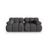 SOFA modular Bellis aus 3D-Stoff Expresso 2 Sitzplätze - Graubraun, Textil (94/70/188cm) - Micadoni