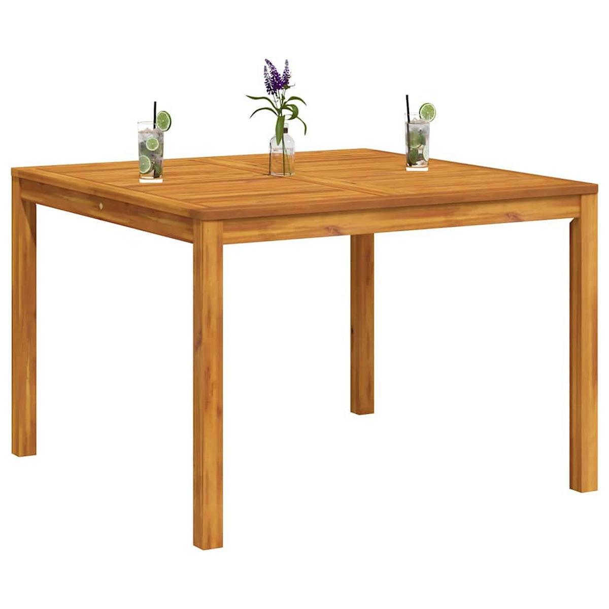 GARTEN-ESSTISCH 110/110/75 Cm Massivholz Akazie - Braun, Holz (110/110/75cm) - vidaXL