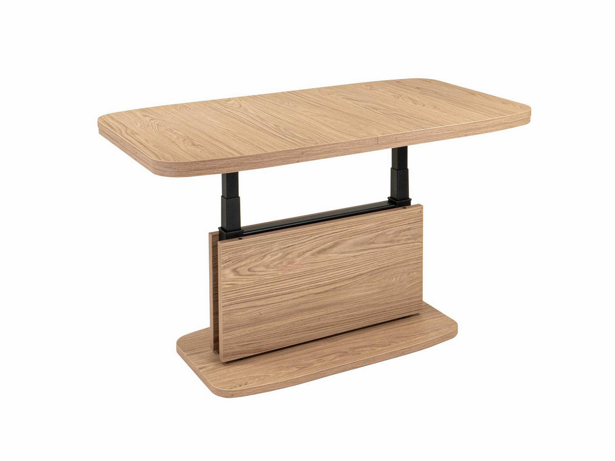 COUCHTISCH höhenverstellbar ausziehbar Cora 110x53x63 Eiche Castello - Eichefarben, Holzwerkstoff (110/63/63cm) - 58aufmkessel