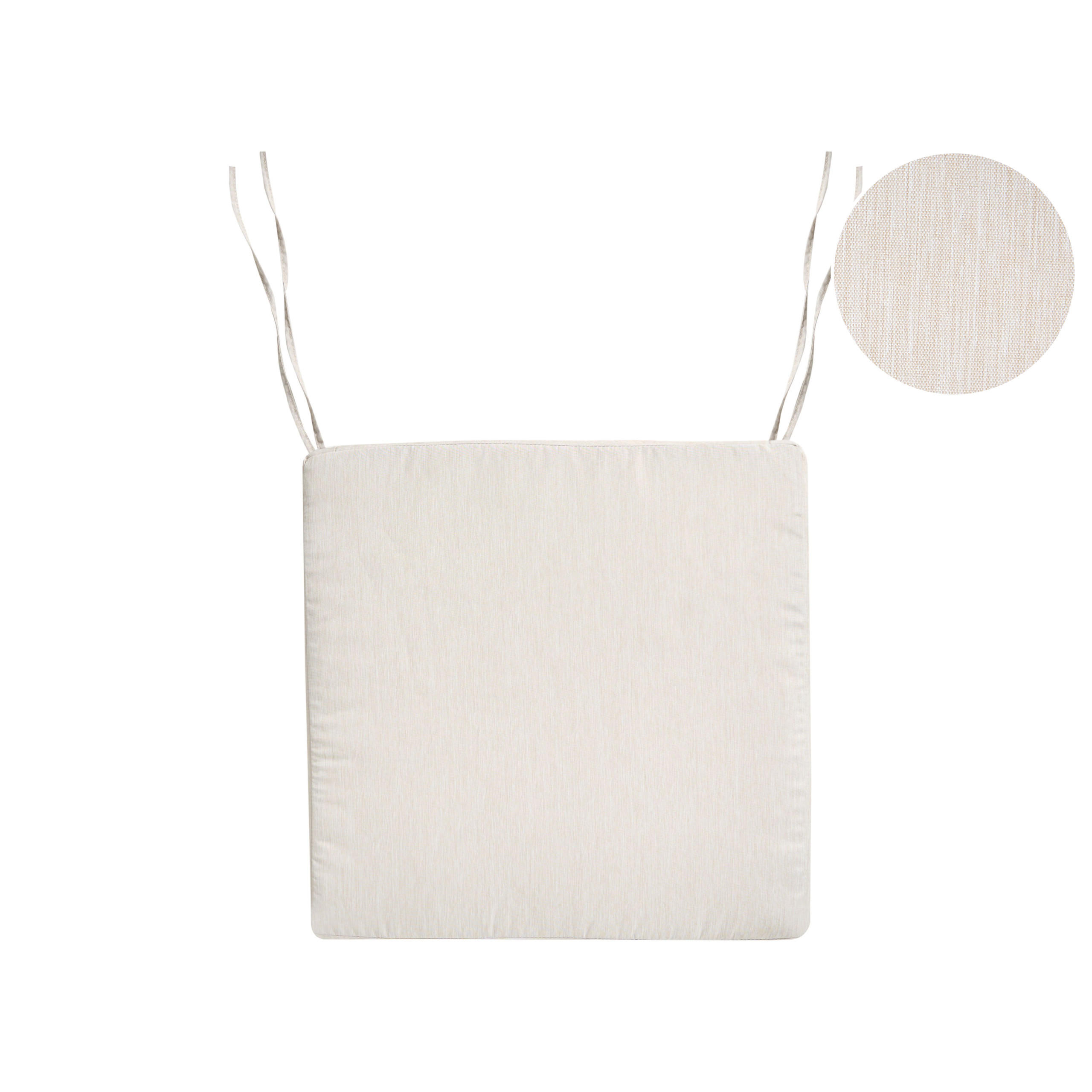 Gartenstuhlkissen Hellbeige 46/46 cm Sassari Premium - Beige, Textil (46/5/46cm) - Beliani