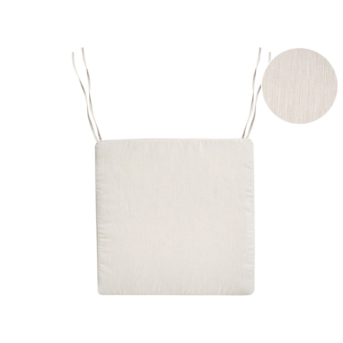 Gartenstuhlkissen Hellbeige 46/46 cm Sassari Premium - Beige, Textil (46/5/46cm) - Beliani