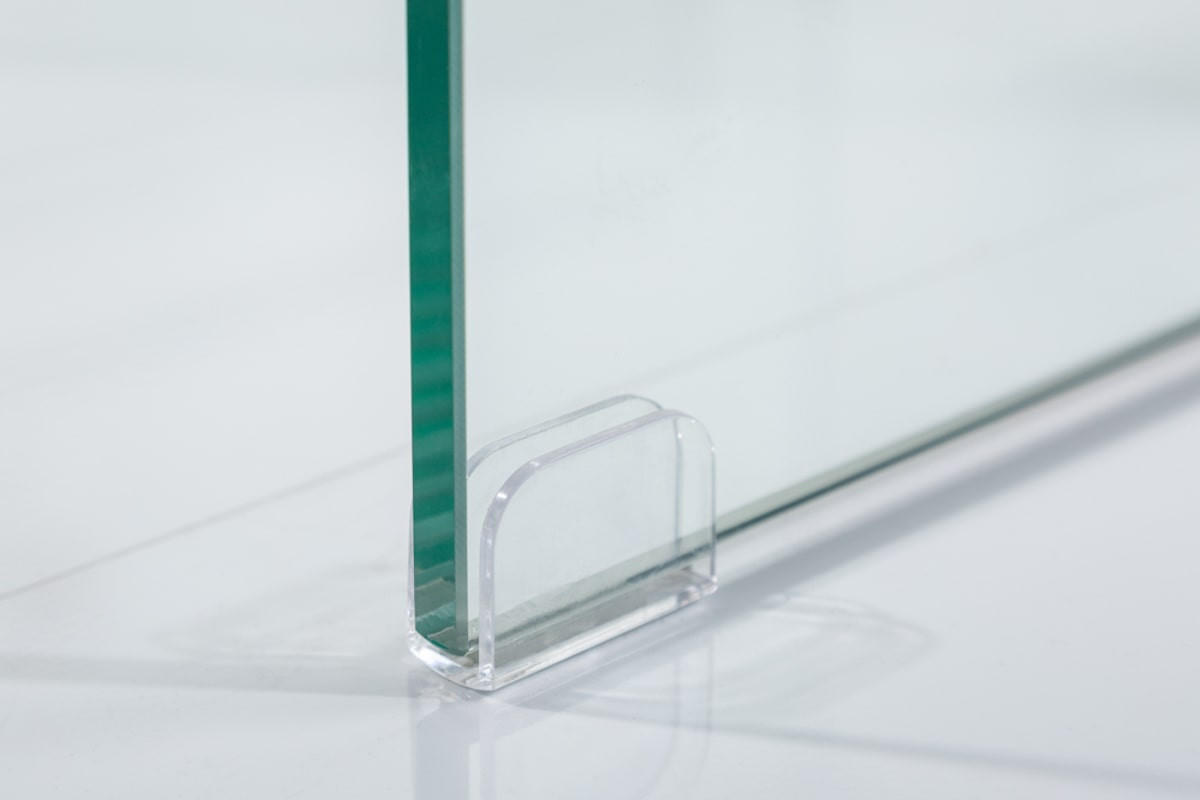 COUCHTISCH FANTOME Sicherheitsglas rechteckig Transparent 60cm 3er Set - Transparent/Braun, Glas (50/60/45cm) - riess-ambiente