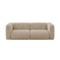 MODULARES Sofa 2-SITZER MIRA-S1 228x89x70 Braun cm Velours - Schwarz/Braun, Holzwerkstoff/Kunststoff (228/70/89cm) - ALTDECOR