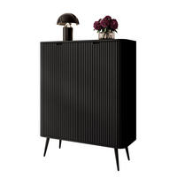 KOMMODE ZAIRA K103 zweitürig Schwarz - Schwarz, Holzwerkstoff (103/129/39cm) - Lookway