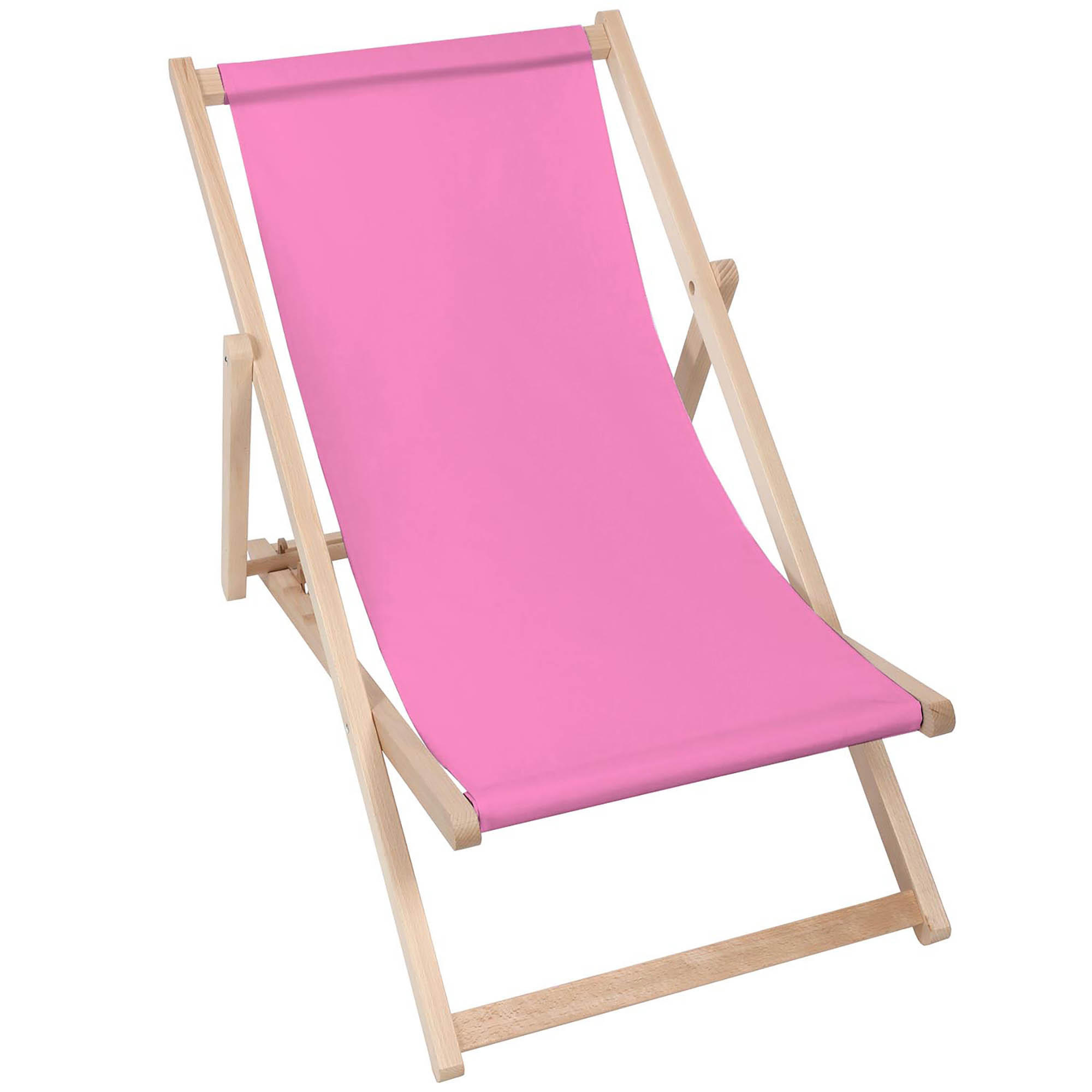HOLZLIEGESTUHL klappbar Buchenholz Pink M - Pink, Holz (54/85/92cm) - Dreamroots