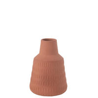 VASE RIA - Porzellan - Orange - Ø 16 cm - Orange, Keramik (23cm) - J-Line