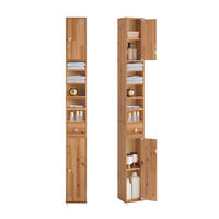 HOCHSCHRANK schmal Natur - Braun, Holz (20/180/20cm) - SoBuy