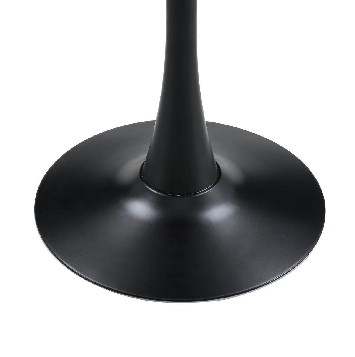 BEISTELLTISCH aus MDF 60x60x72 cm und Metall in Walnussfarben und Schwarz mit Thermoform-Oberfläche - Schwarz, Holzwerkstoff (60/60/72cm) - IVMEU