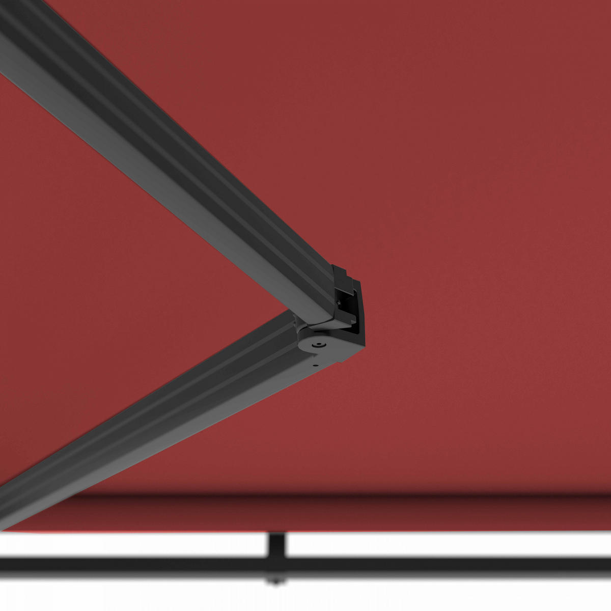 MARKISE 2,50x2m, Rot - Rot, Metall (200/1/250cm) - Oviala