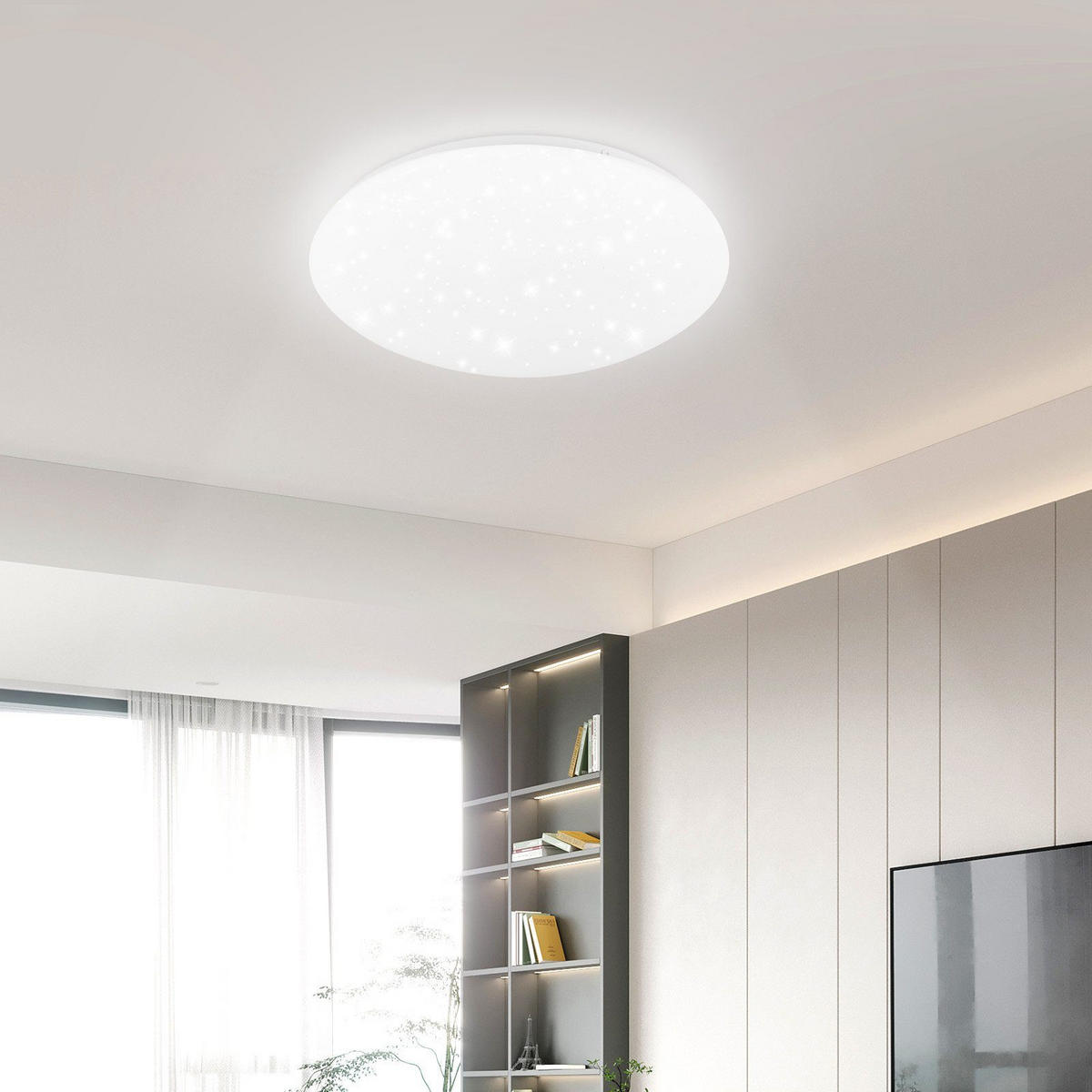 LED-DECKENLEUCHTE Jonas 30/30/7 cm - Weiß, Kunststoff (30/30/7cm) - Nettlife