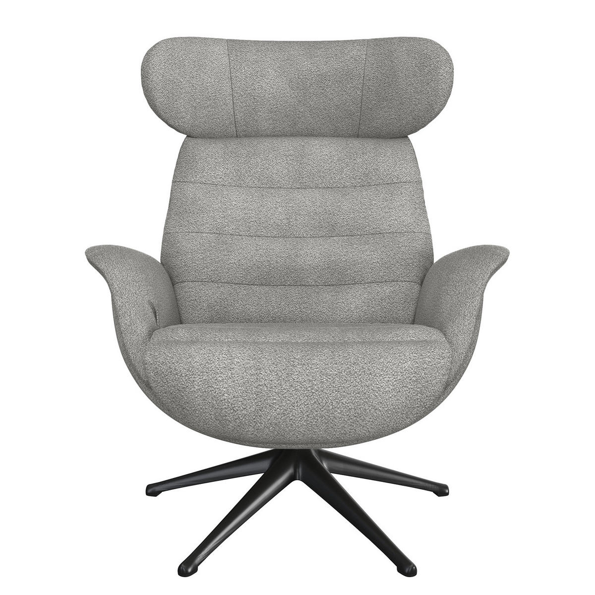 RELAXSESSEL - Grau, Textil/Metall (90/107/90cm) - home24
