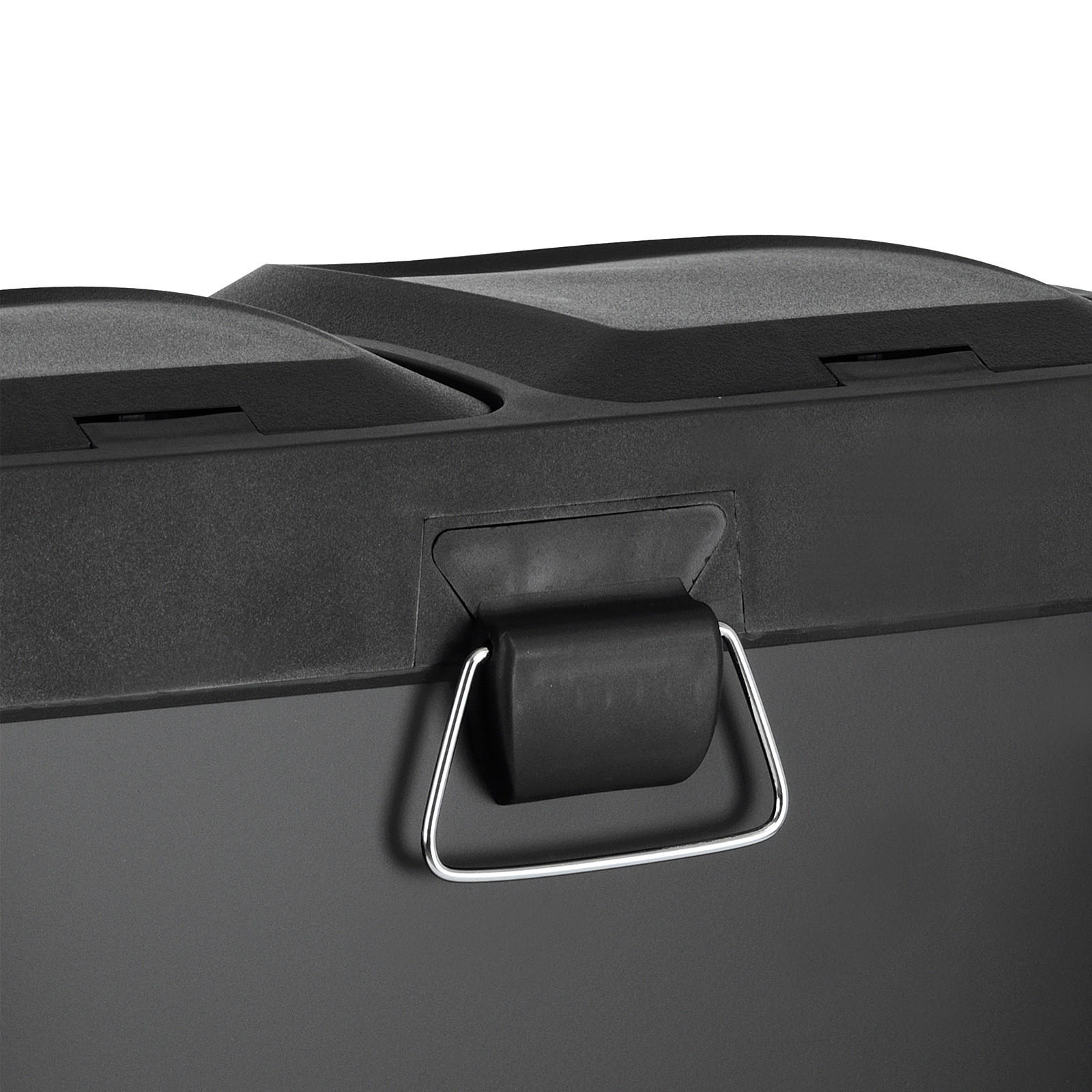 MÜLLEIMER TC2X20 Küchen-Eimer 40Liter Fassungsvermögen 2x20L Abfalleimer 2er-Mülleimer - Schwarz, Metall (40/58/33cm) - SVITA