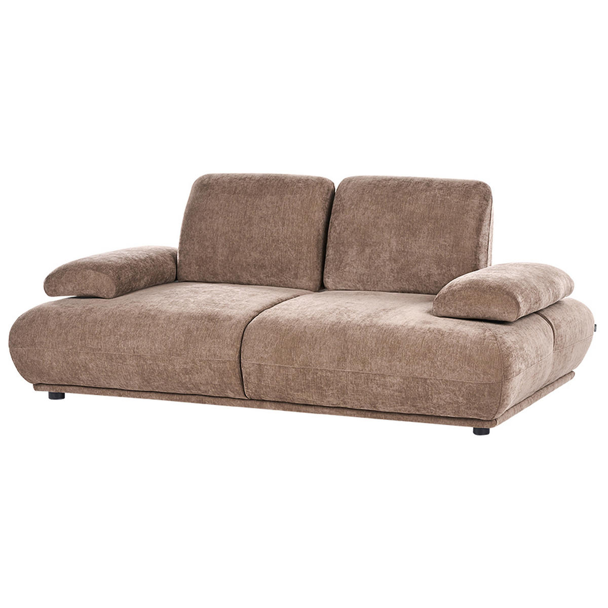 3-SITZER-SOFA Chenillegewebe Braun Nacka - Braun, Textil (211/89/110cm) - Beliani