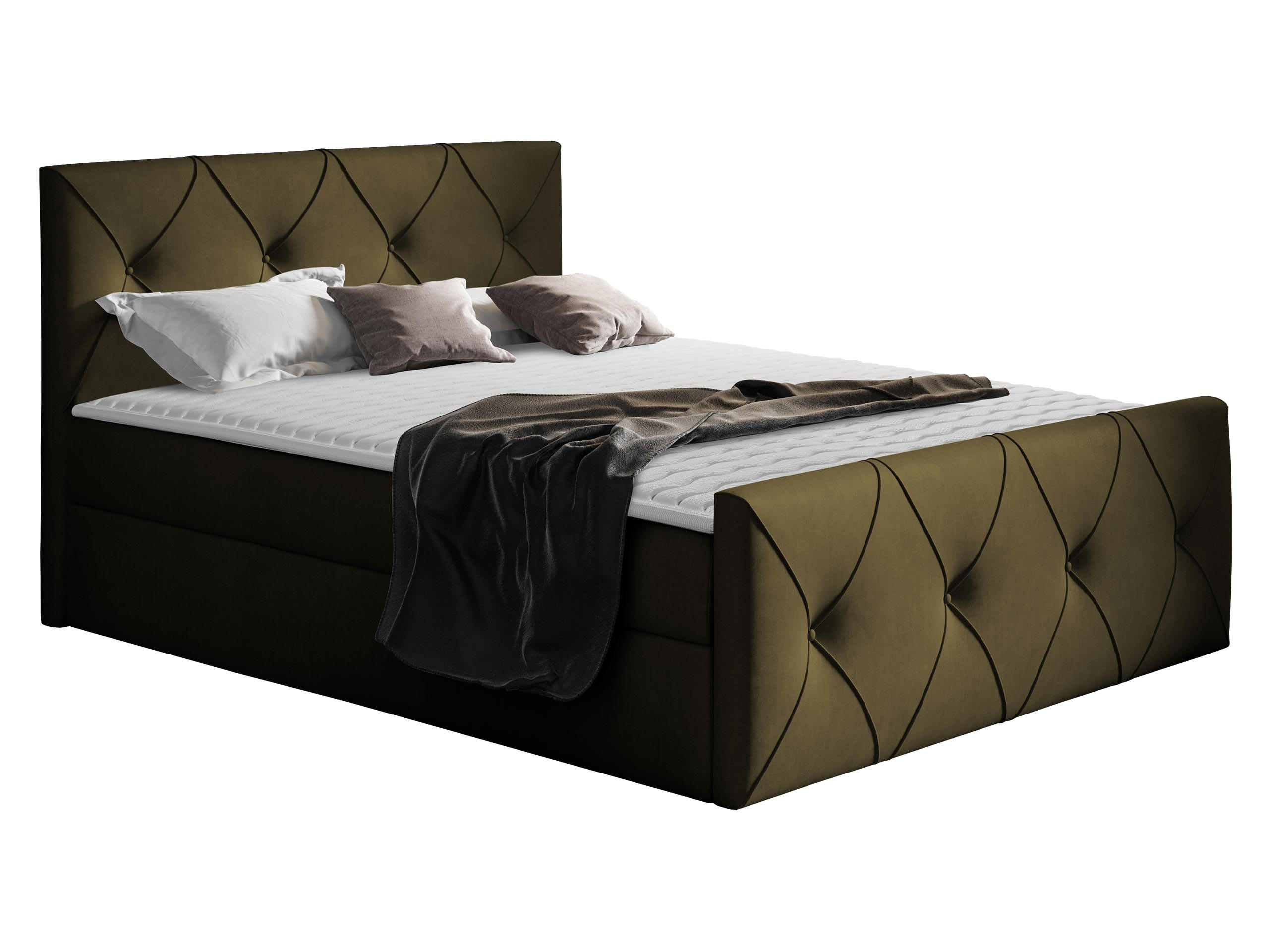 Mirjan24 Boxbett Grün 200x200 cm