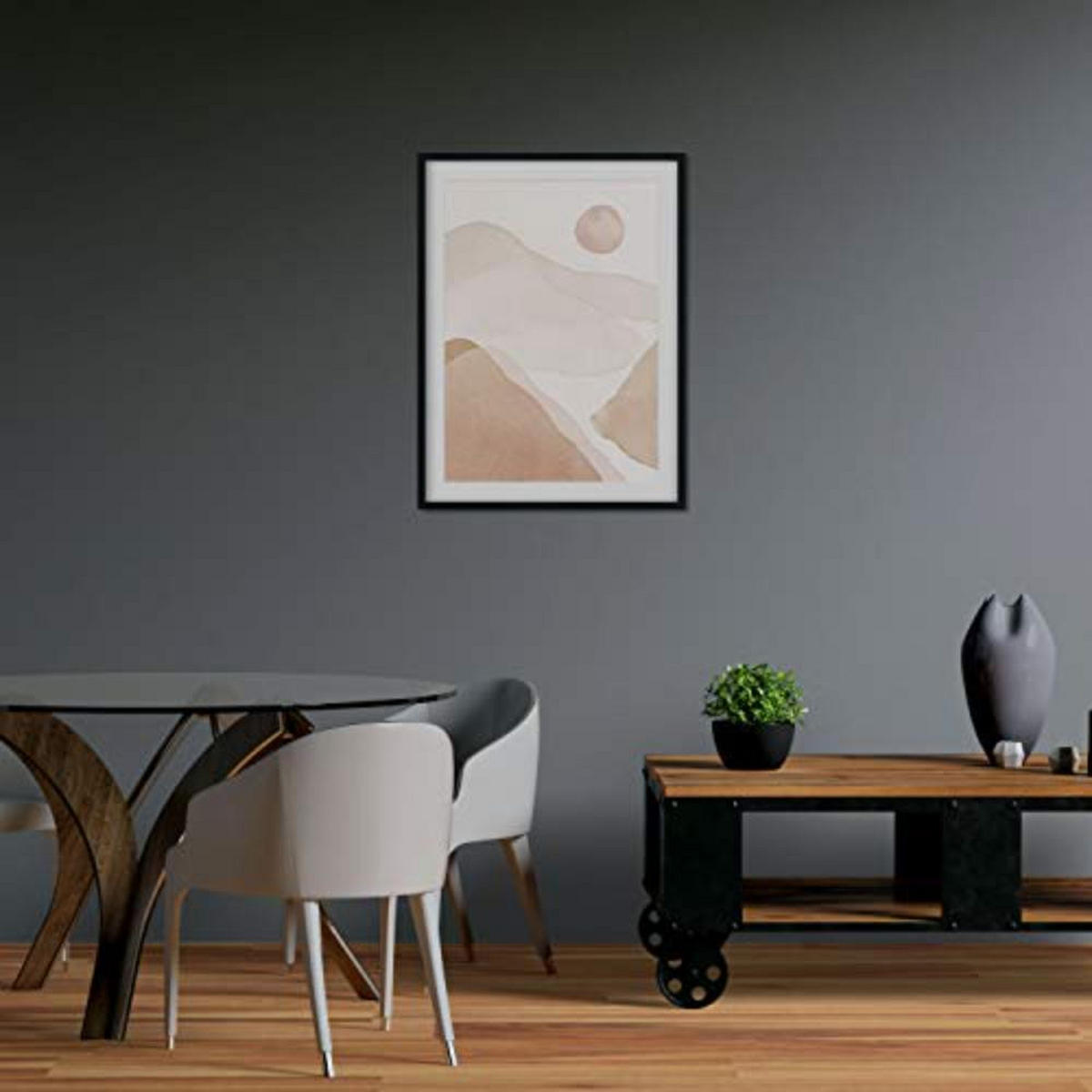 POSTER Set mit 4 Blätter und abstrakten Formen mit braunen Tönen A4 Rahmenlos - Klar, Papier (29.7/3cm) - Nacnic