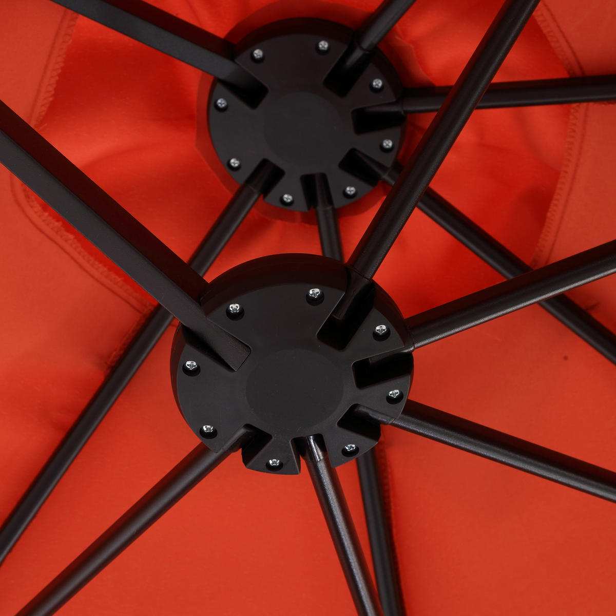 SONNENSCHIRM Doppel Rechteck orange - Orange, Metall (267/453cm) - ComfortXL