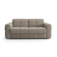SCHLAFSOFA 3-sitzer mit express-Öffnung in stoff cameron 207/102/84 cm - Braun, Textil (102/84/104cm) - Calicosy