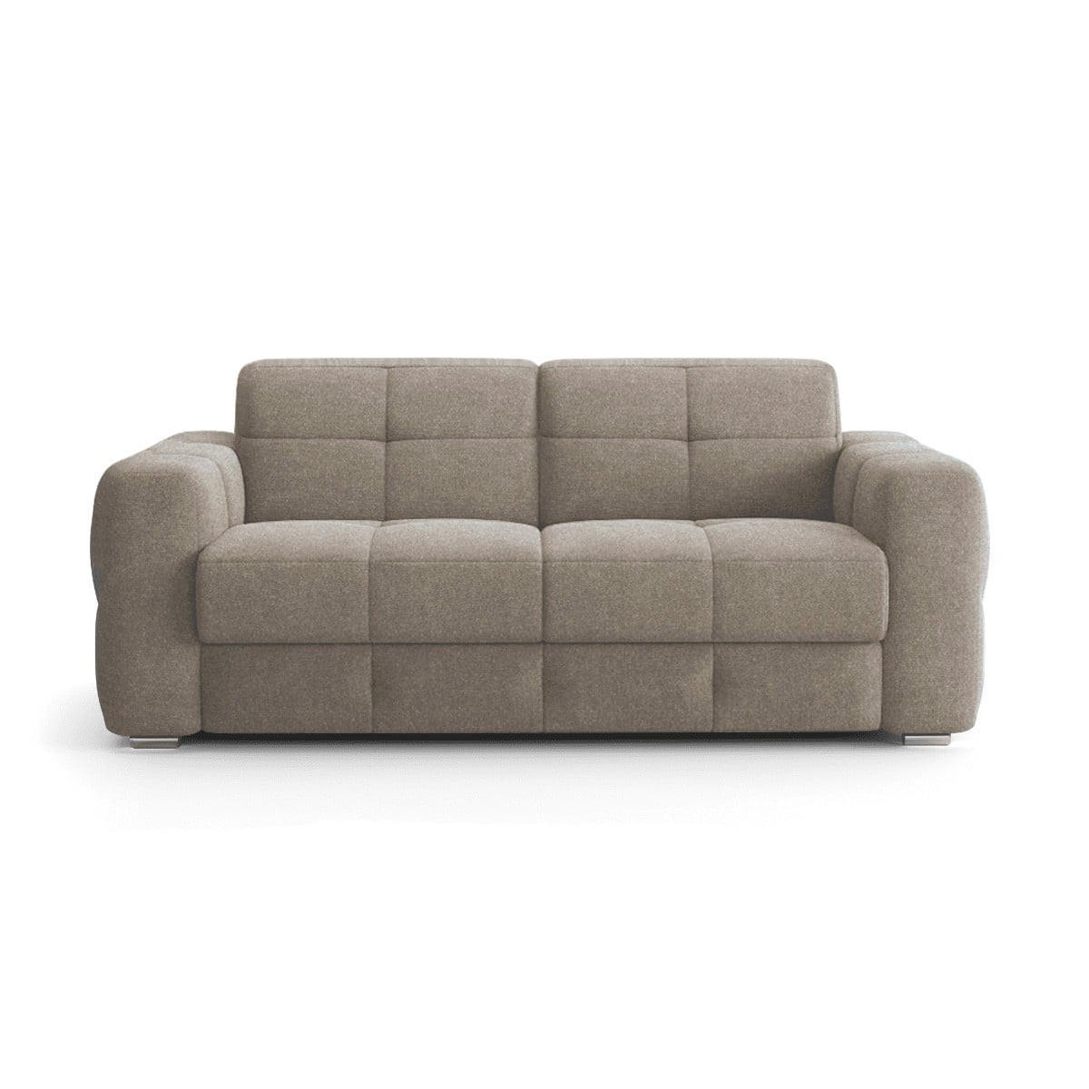 SCHLAFSOFA 3-sitzer mit express-Öffnung in stoff cameron 207/102/84 cm - Braun, Textil (102/84/104cm) - Calicosy