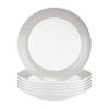 SUPPENTELLER Liberty Pure Colors New Grey ø 23,5 cm 6er Set - Grau, Keramik (23.6cm) - Seltmann Weiden