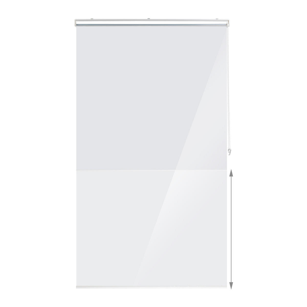 DUSCHROLLO - Transparent, Kunststoff/Metall (120/4.5cm) - Relaxdays