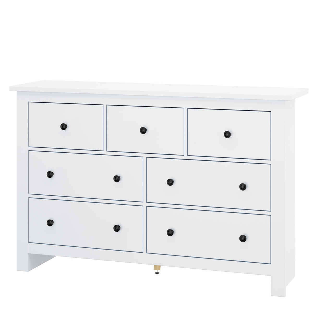 ANRICHTE Sideboard 152/40/88,5 cm aus Spanplatte mit 7 Schubladen im Landhausstil Weiß - Weiß, Holzwerkstoff (150/89/40cm) - Modenvie