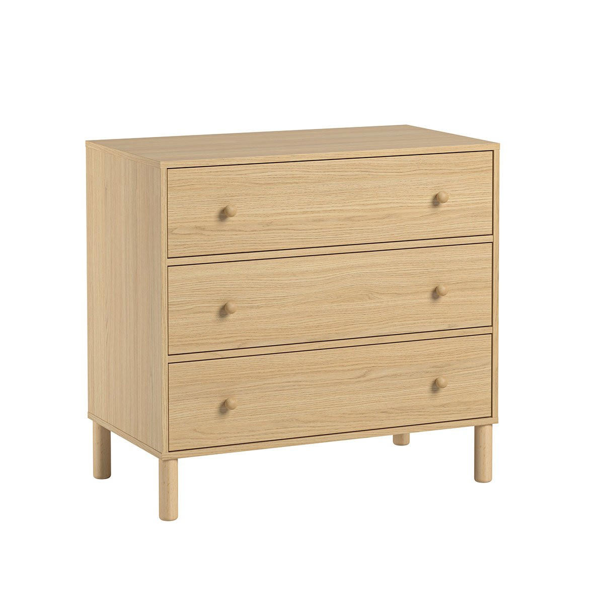 KOMMODE 3 Schubladen Tela - L90 cm - Apfelbaumfarben, Holzwerkstoff (50/85/90cm) - Calicosy