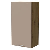 HÄNGESCHRANK Brerra W4/50 Eiche Artisan / RAL 1019 graubeige Matt 50 / 32,5 / 96cm - Graubraun/Eiche Artisan, Holz/Holzwerkstoff (50/96/32.5cm) - Feldmann-Wohnen