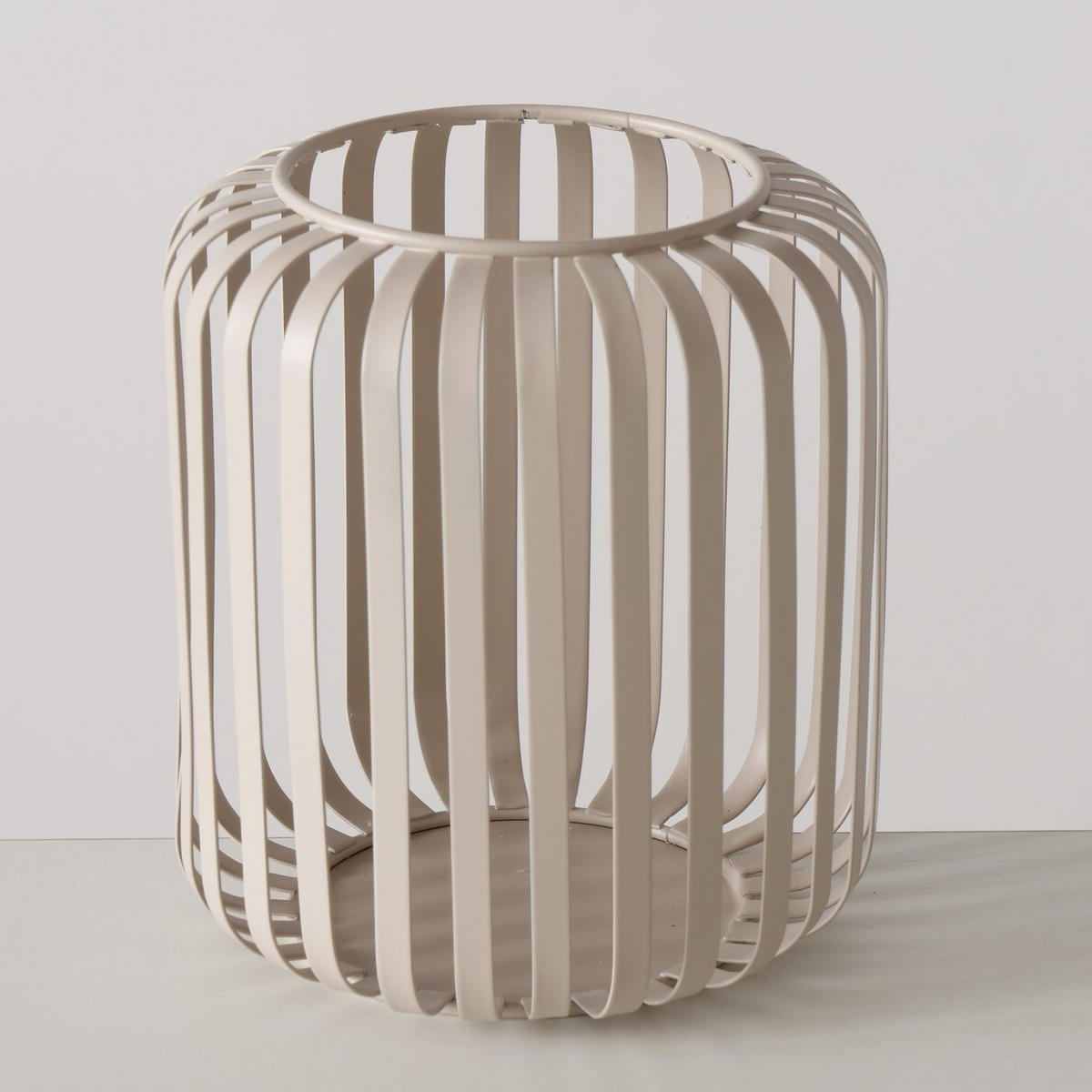 METALLLATERNE Viki 13/13/15 cm - Beige, Metall (13/15/13cm) - Boltze Home