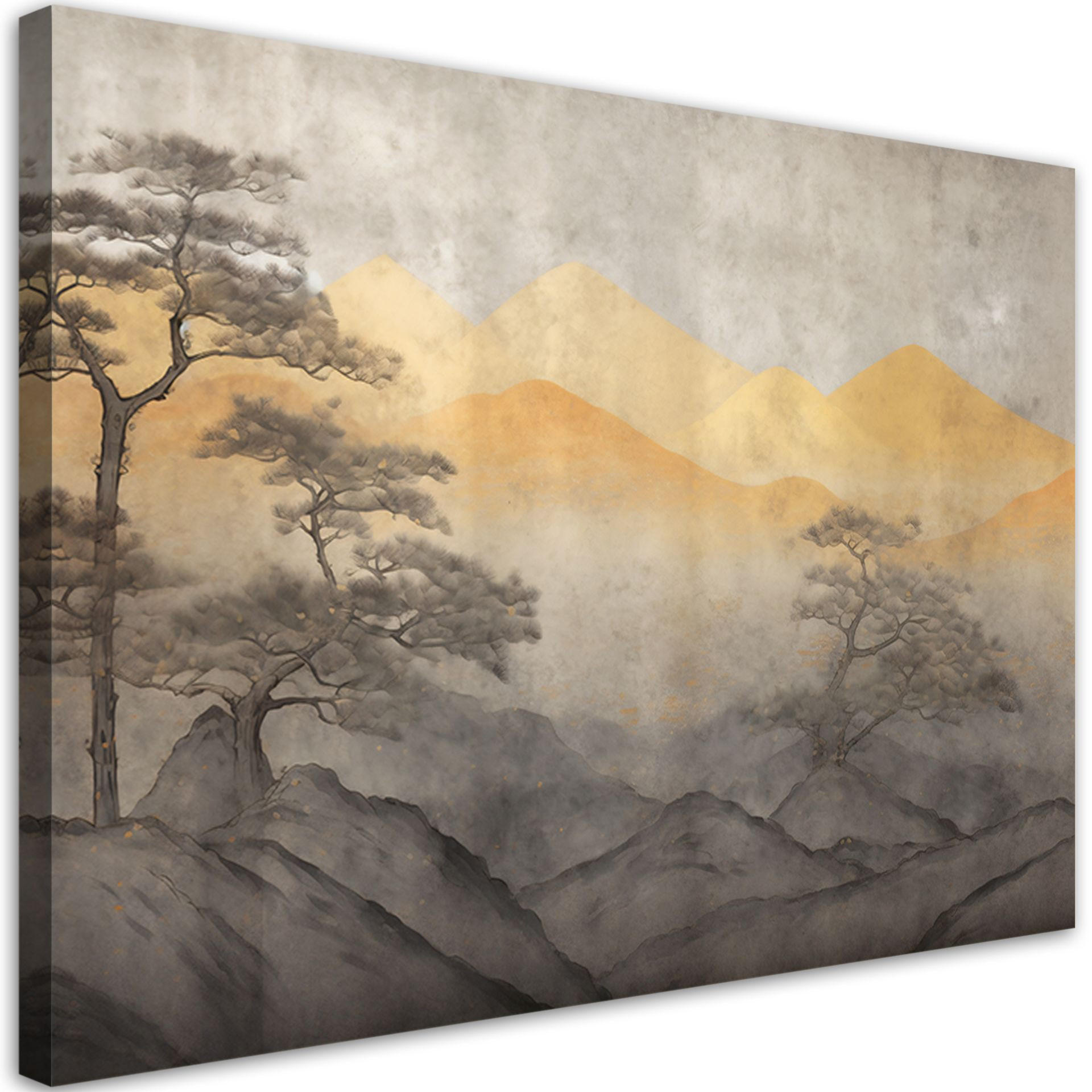 KUNSTDRUCK Gelb 60/40 cm - Gelb, Textil (60/40cm) - KUNSTLOFT