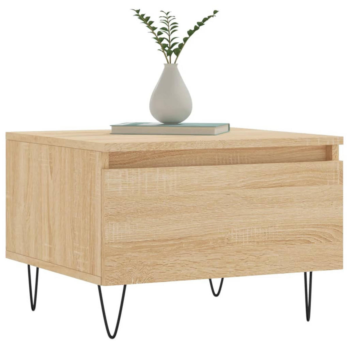 COUCHTISCHE 2 Stk. Sonoma-Eiche 50x46x35 cm Holzwerkstoff - Braun, Holzwerkstoff (46/50/35cm) - furnicato