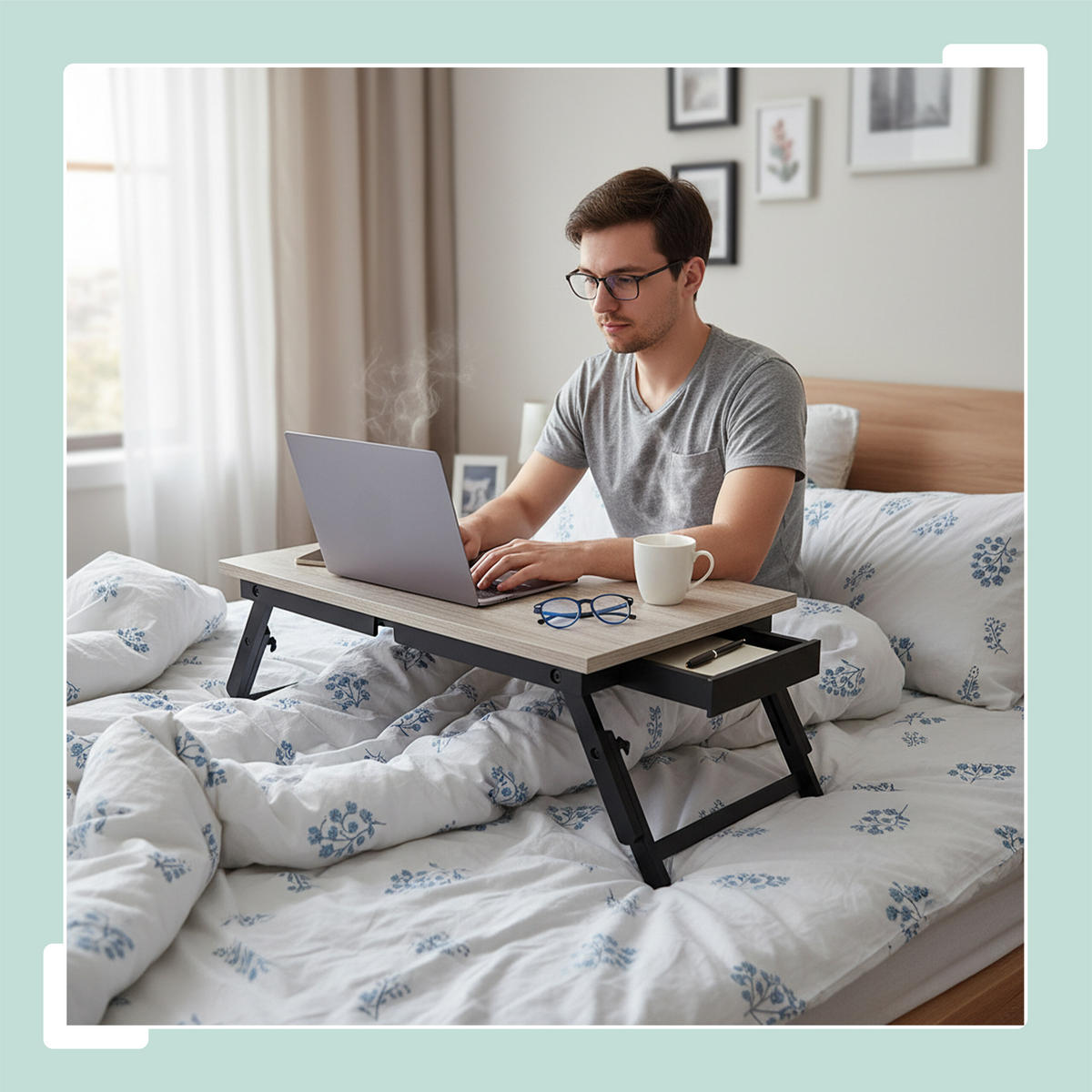 LAPTOPTISCH - Schwarz, Holz/Holzwerkstoff (35/70/19.5cm) - Relaxdays