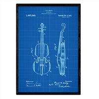POSTER Violine Patent A3 Rahmenlos - Klar, Papier (29.7/5/42cm) - Nacnic
